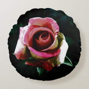 Rose Rundes Kissen