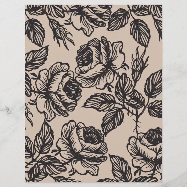 Rose | Rustikale DIY-Umschläge Liner Flyer (Vorne)