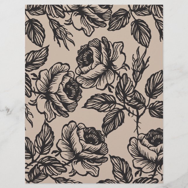 Rose | Rustikale DIY-Umschläge Liner Flyer (Vorne)