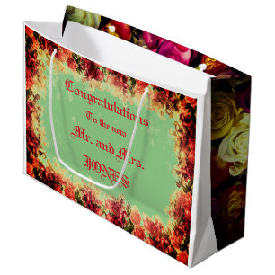 Rose - Sac cadeau Mariage