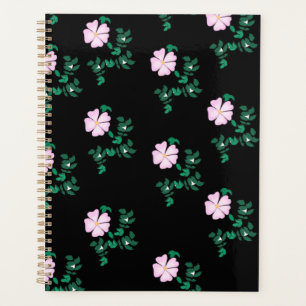 Rose sauvage - Motif floral sur Arrière - plan noi