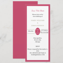 Rose Save the Date Personalisiert Einladung
