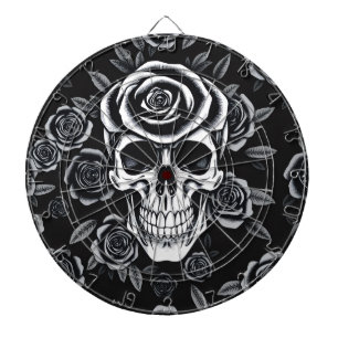 Rose-Schädel-Dartboard Dartscheibe