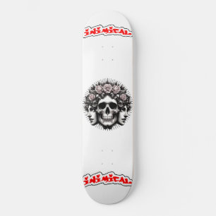 Rose-Schädel Skateboard