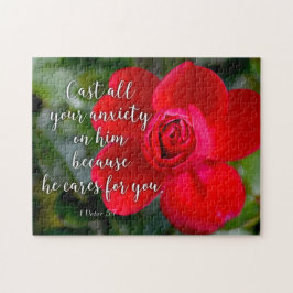 Rose Schlagen Sie all Ihre Angst Christliche Bibel