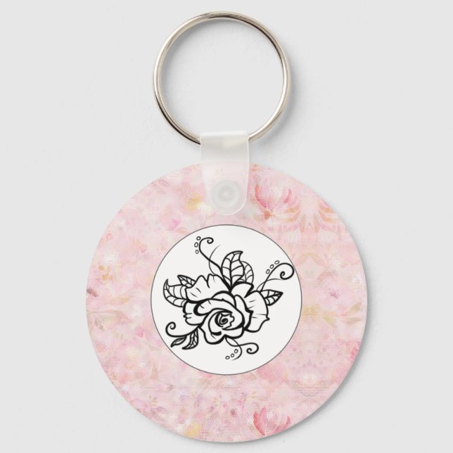 Rose Schlüsselanhänger (Vorderseite)
