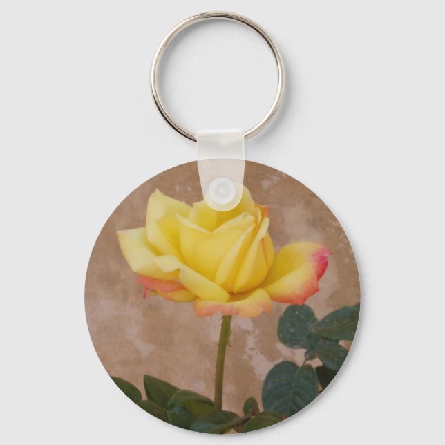 Rose Schlüsselanhänger (Vorderseite)