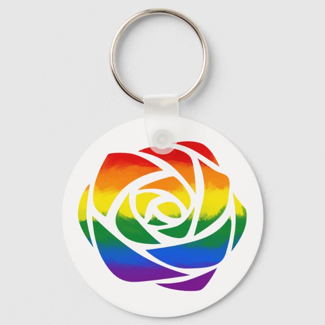 Rose Schlüsselanhänger (Vorderseite)