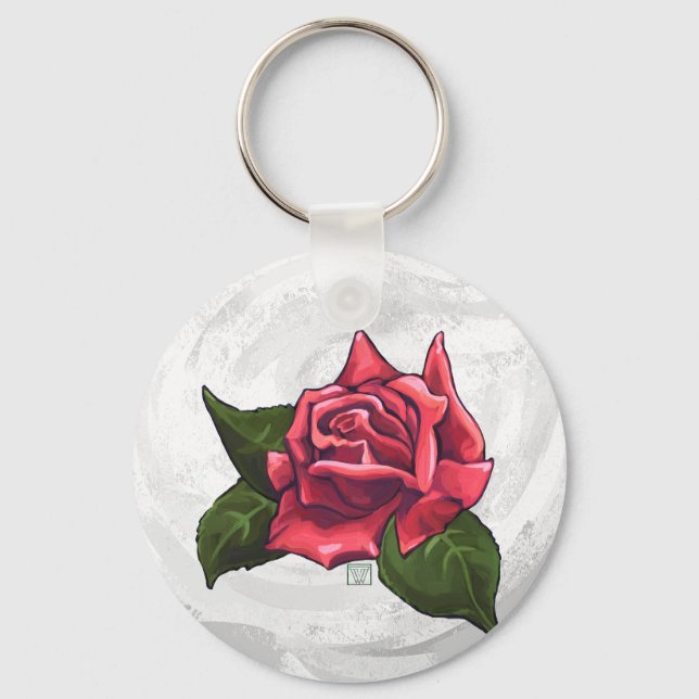 Rose Schlüsselanhänger (Vorderseite)