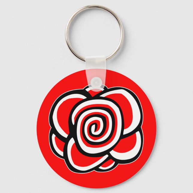 Rose Schlüsselanhänger (Vorderseite)