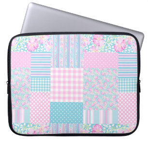 Rose, Schmetterlinge, Imitate Patchwork Laptop-Sie Laptopschutzhülle
