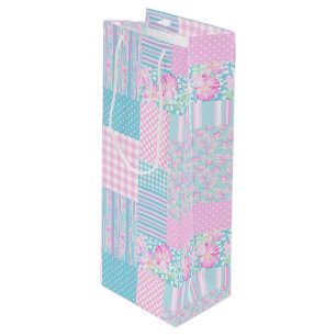 Rose Schmetterlinge Imitate Patchwork Weinbeutel Geschenktüte Für Weinflaschen