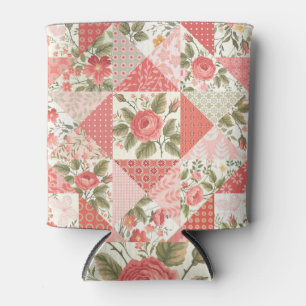 Rose Schmetterlinge Nahtlose Patchwork Dosenkühler