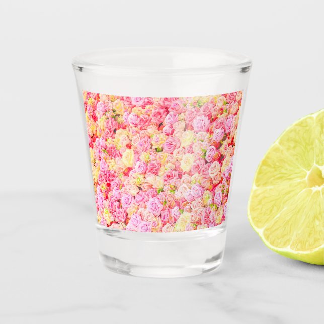 Rose Schnapsglas (Vorderseite)