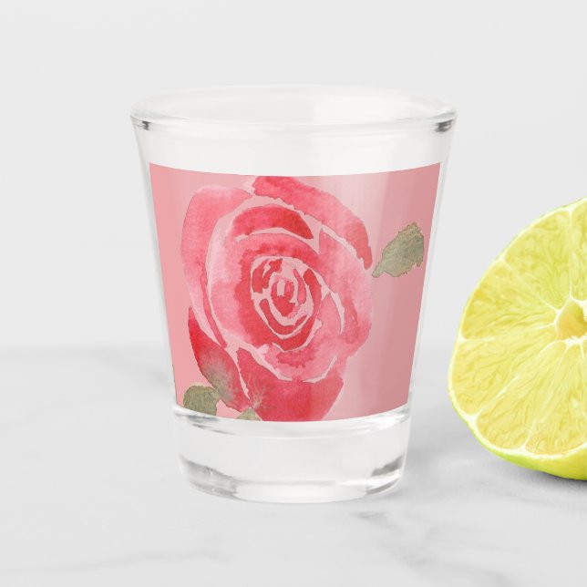 Rose Schnapsglas (Vorderseite)