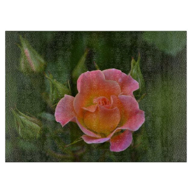 Rose Schneidebrett (Vorderseite)