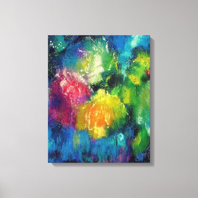 Rose, schöne Kunstmalerei Leinwanddruck (Vorderseite)