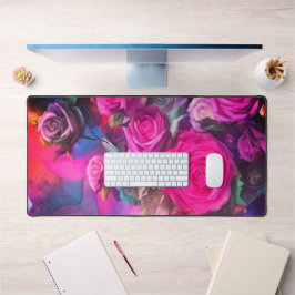 Rose Schreibtischunterlage
