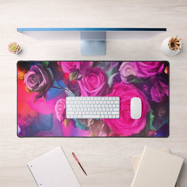 Rose Schreibtischunterlage (Büro 1)