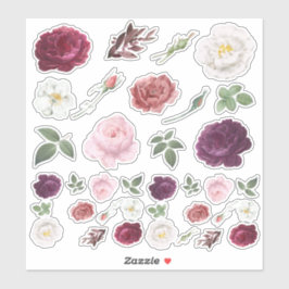 Rose Scrapbooking Stickers - Blumenhandwerk Set Aufkleber