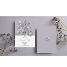 Rose Script élégant mariage invitation