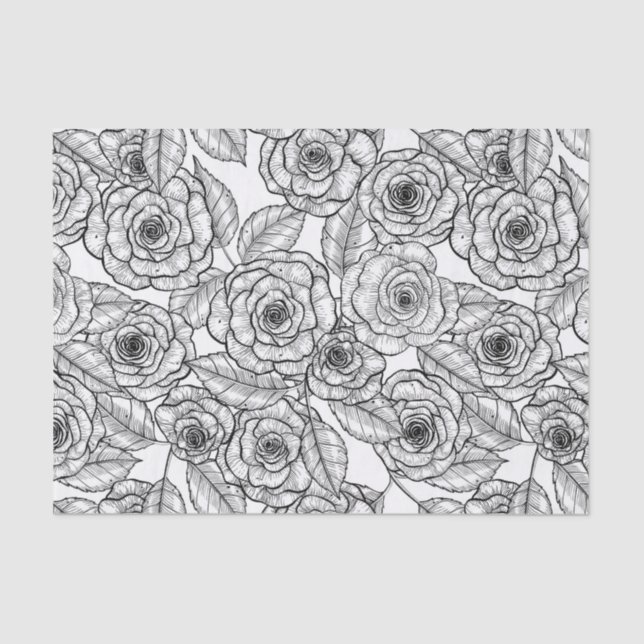 Rose Seidenpapier (Vorderseite)