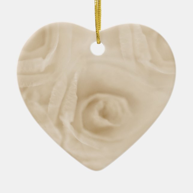 Rose Sepia Keramik Ornament (Vorne)