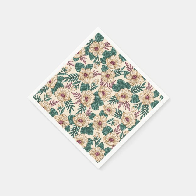 Rose Serviette (Ecke)