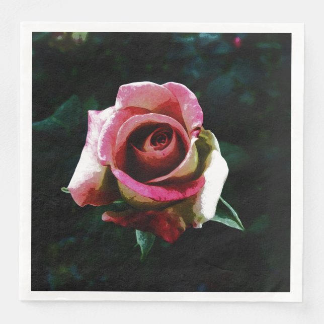 Rose Serviette (Vorderseite)
