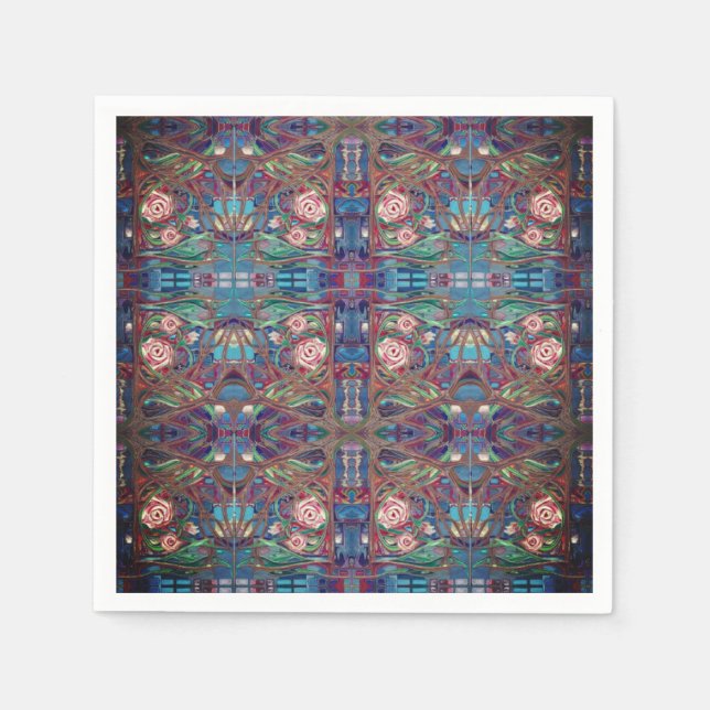 Rose Serviette (Vorderseite)