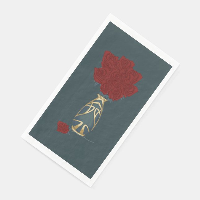Rose Serviette (Ecke)
