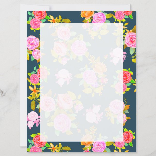 Rose Shabby Vintag Navy Blank (Vorderseite)