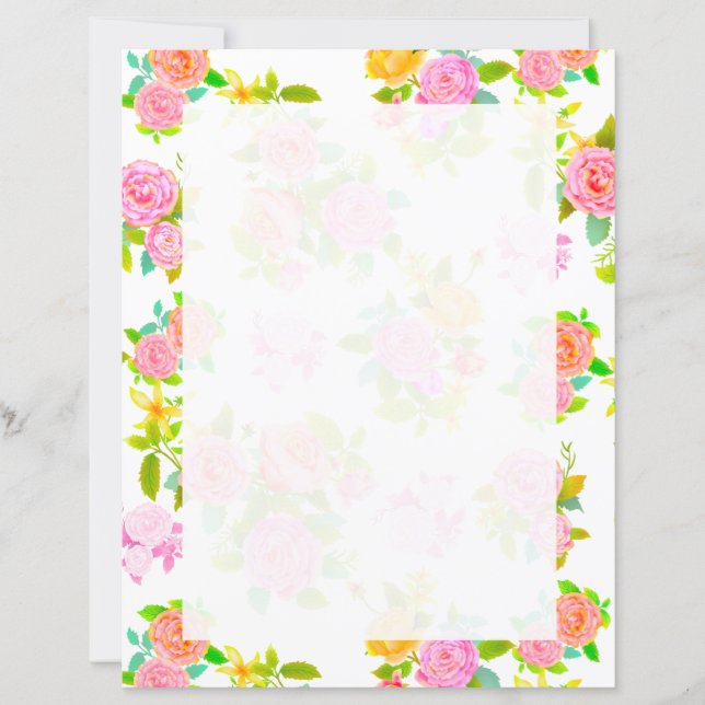Rose Shabby Vintag White Blank (Vorderseite)
