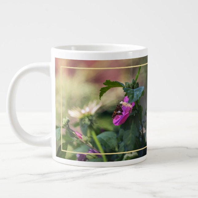Rose Sharon und Besucher Jumbo-Tasse (Links)