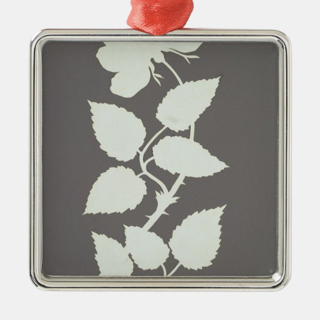 Rose Silbernes Ornament (Vorne)