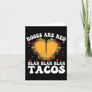 Rose sind Red Blah Tacos Funny Valentine Day Food Karte