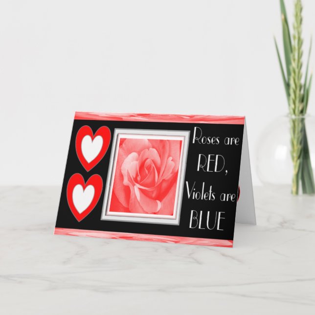 Rose sind RED Violets BLUE... Feiertagskarte (Vorderseite)