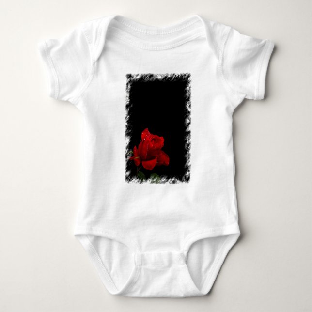 Rose sind rot baby strampler (Vorderseite)