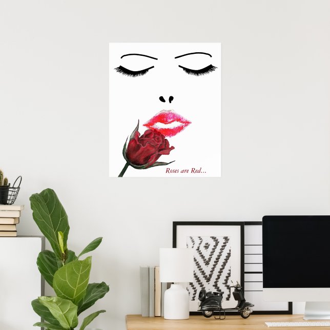 Rose sind rot poster (Heimbüro)