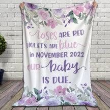 Rose sind rot, Violetten sind Blue Baby Ankündigun