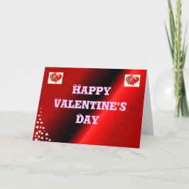 Rose sind rote Valentinstag-Karte Feiertagskarte