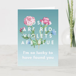 Rose sind rote Violetten sind blau | Grußkarte Karte