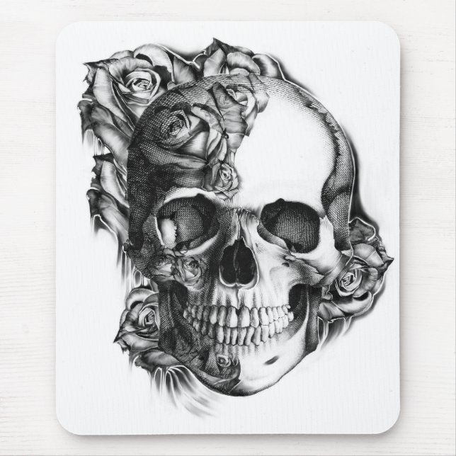 Rose Skull Mousepad (Vorne)