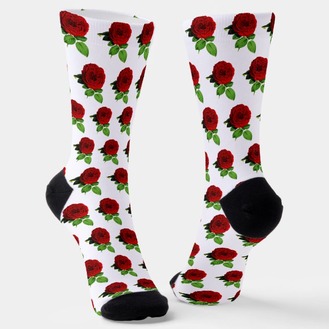 Rose Socken (Gewinkelt)