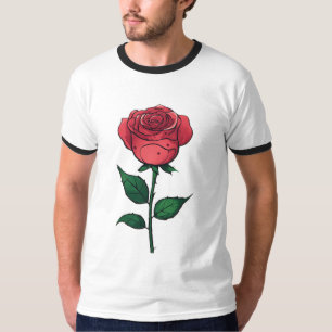 Rose souriant : Conception de T-shirt minimaliste 