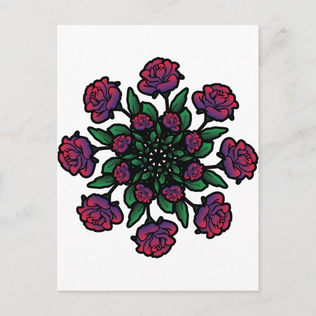 Rose Spiral Postkarte (Vorderseite)
