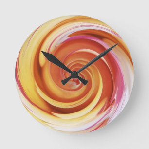 Rose Spiraluhr Runde Wanduhr