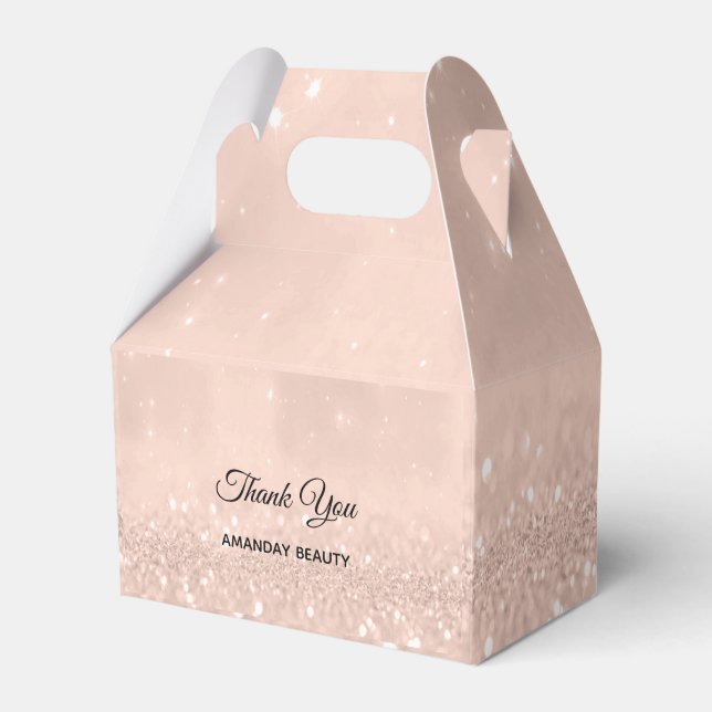 Rose Spuk Glitzer Sweet 16. Bridal Wedding Geschen Geschenkschachtel (Vorderseite)