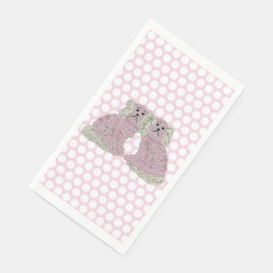 Rose Staffordshire Hunde Magnolia Serviette