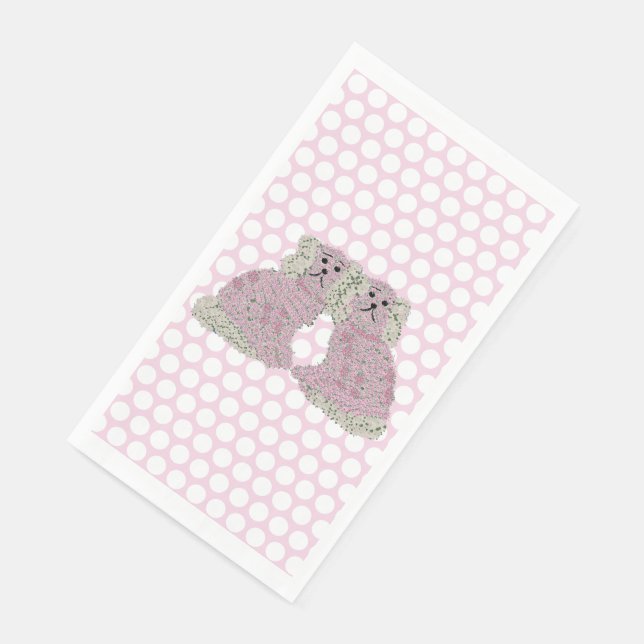 Rose Staffordshire Hunde Magnolia Serviette (Ecke)